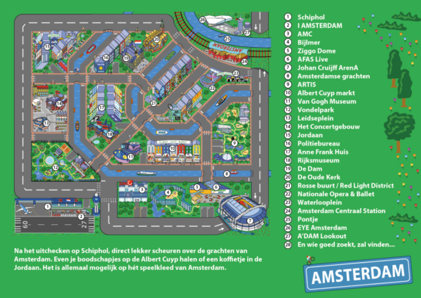 Spielteppich Amsterdam Plan mit Legende