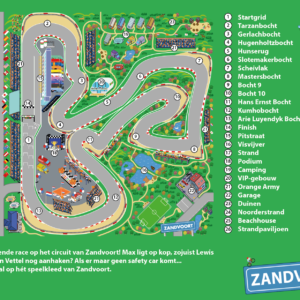 Spielteppich Zandvoort Formel 1 Plan mit Legende