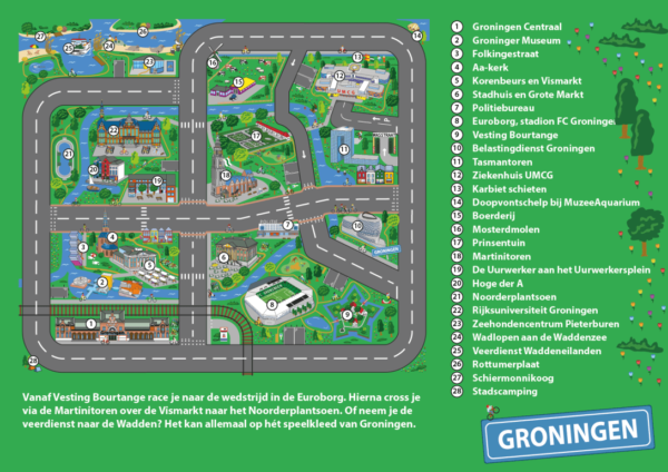 Spielteppich Groningen Plan mit Legende