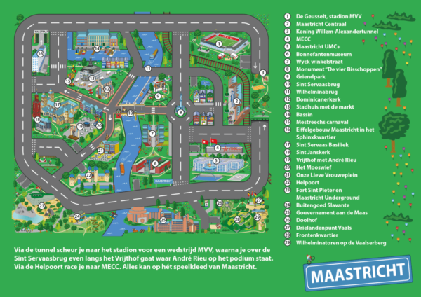 Spielteppich Maastricht Plan mit Legende